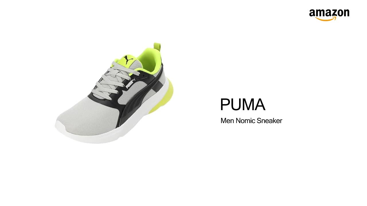 Buy Puma Men, Nomic, Ash Gray-Lime Smash-Black, Sneaker, 8UK